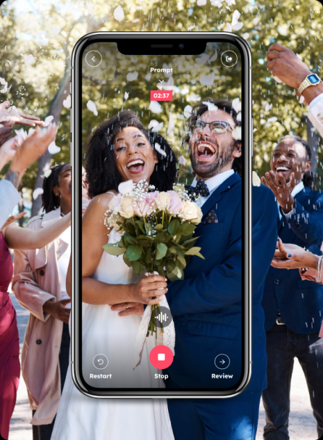 Upload or record video, audio, photos or text